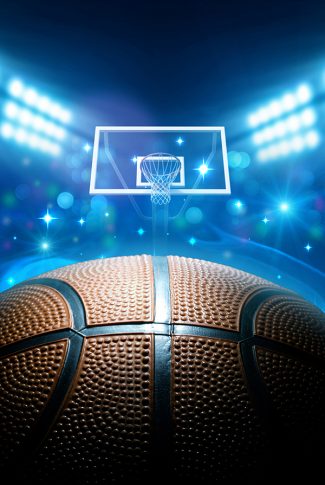 photo Blue Basketball Hoop Wallpaper