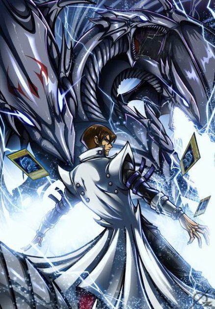 pic Blue Eyes White Dragon Art Anime