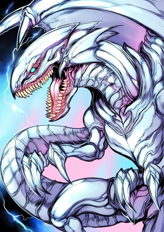 pics Blue Eyes White Dragon Art Anime