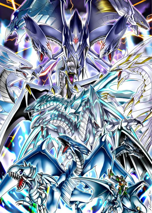 wallpapers Blue Eyes White Dragon Art Anime