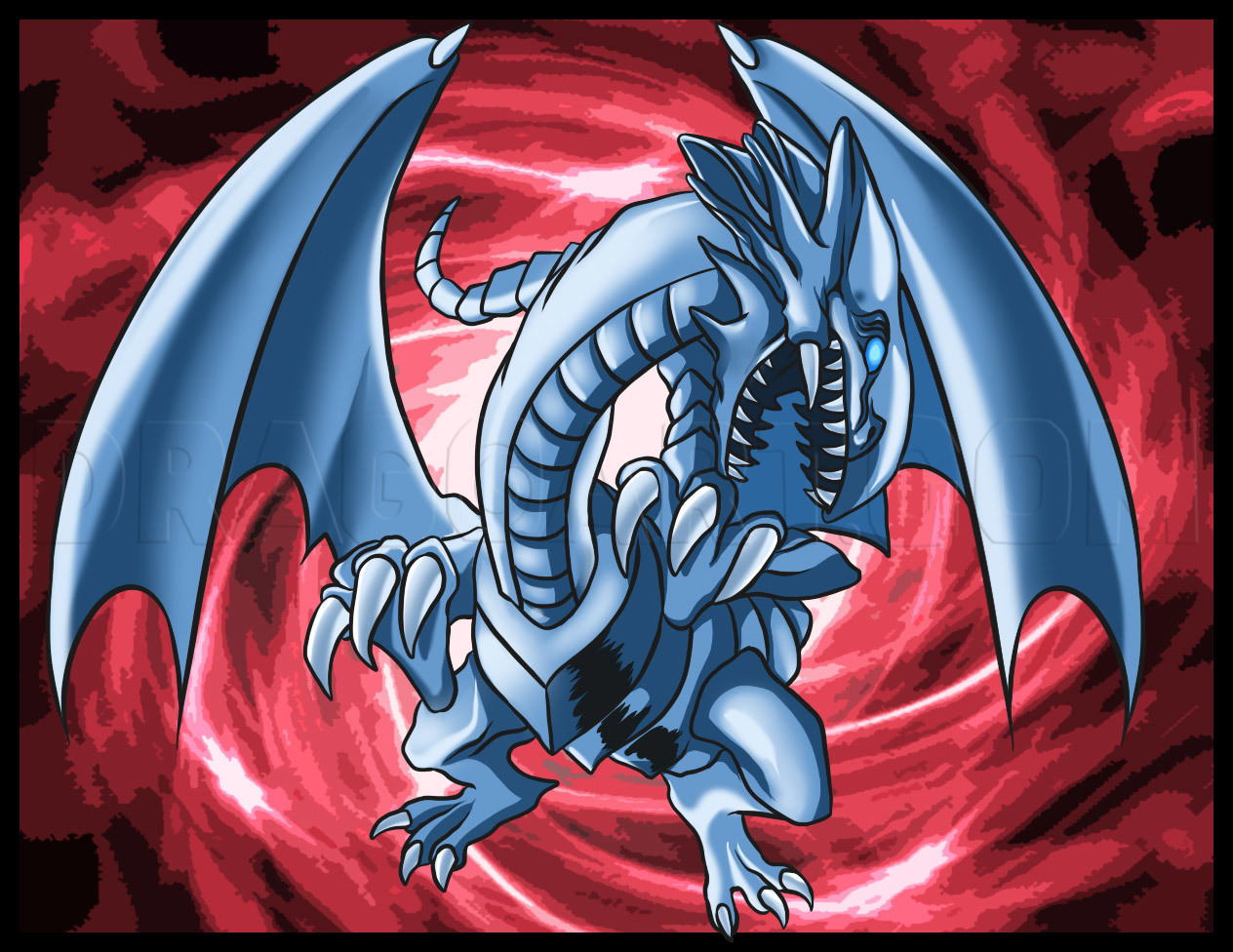 pics Blue Eyes White Dragon Art Anime