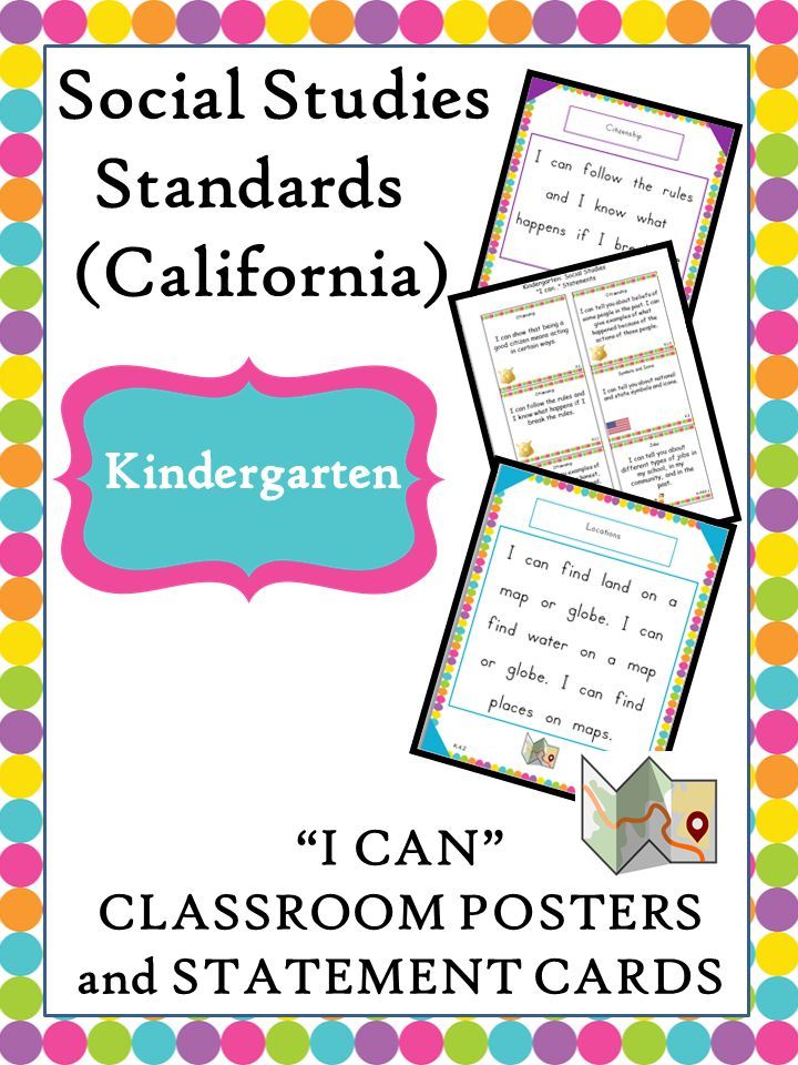 images California Kindergarten Standards Social Studies