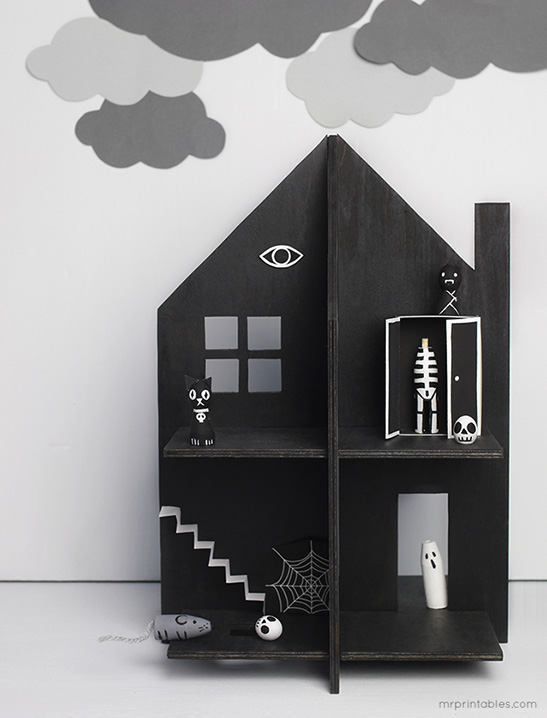 picture Cardboard Haunted House Template