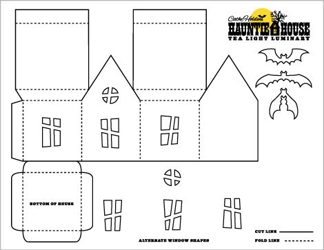 picture Cardboard Haunted House Template