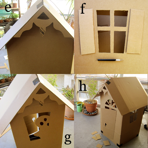 images Cardboard Haunted House Template