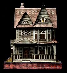 wallpapers Cardboard Haunted House Template