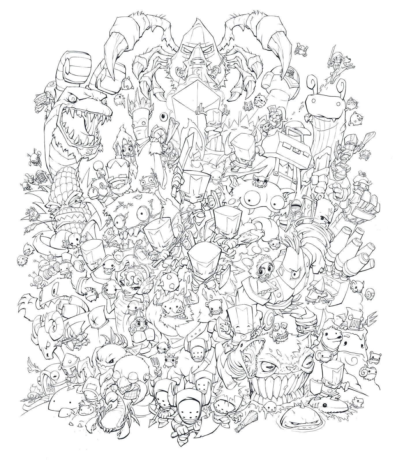 pic Castle Crashers Characters Coloring Pages