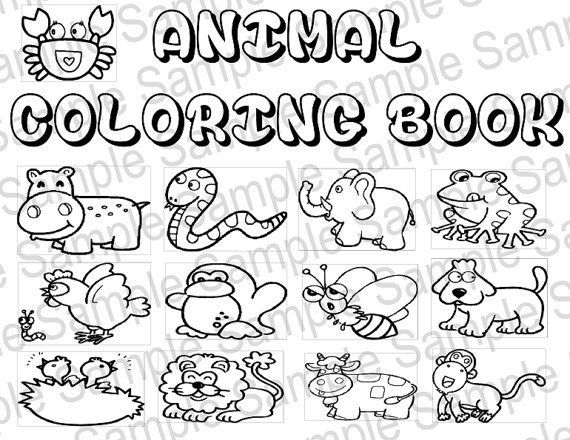 photo Coloring Books For Kids- Animals Pdf