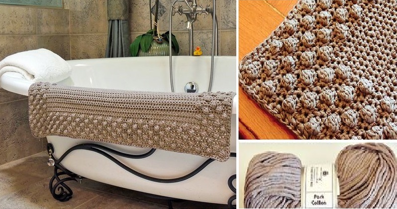 wallpapers Crochet Bathroom Rug Free Pattern