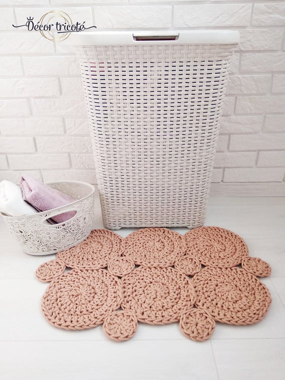 picture Crochet Bathroom Rug Set