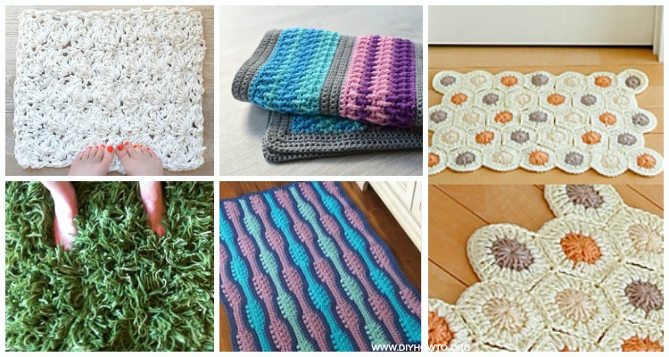 images Crochet Bathroom Rug