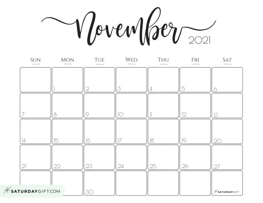 Featured image of post Cute November 2021 Calendar Printable