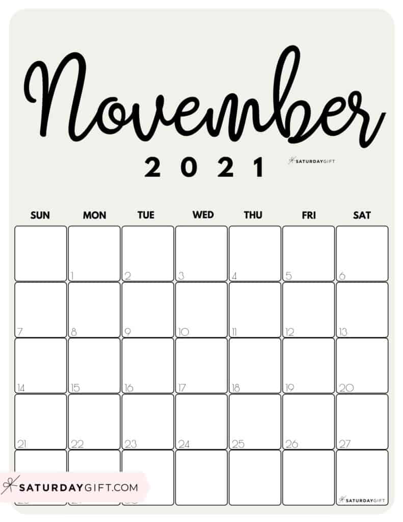 images Cute November 2021 Calendar Printable