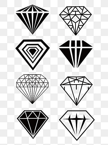 Featured image of post Diamond Black And White Png