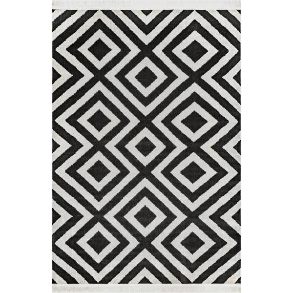 pics Diamond Black And White Rug