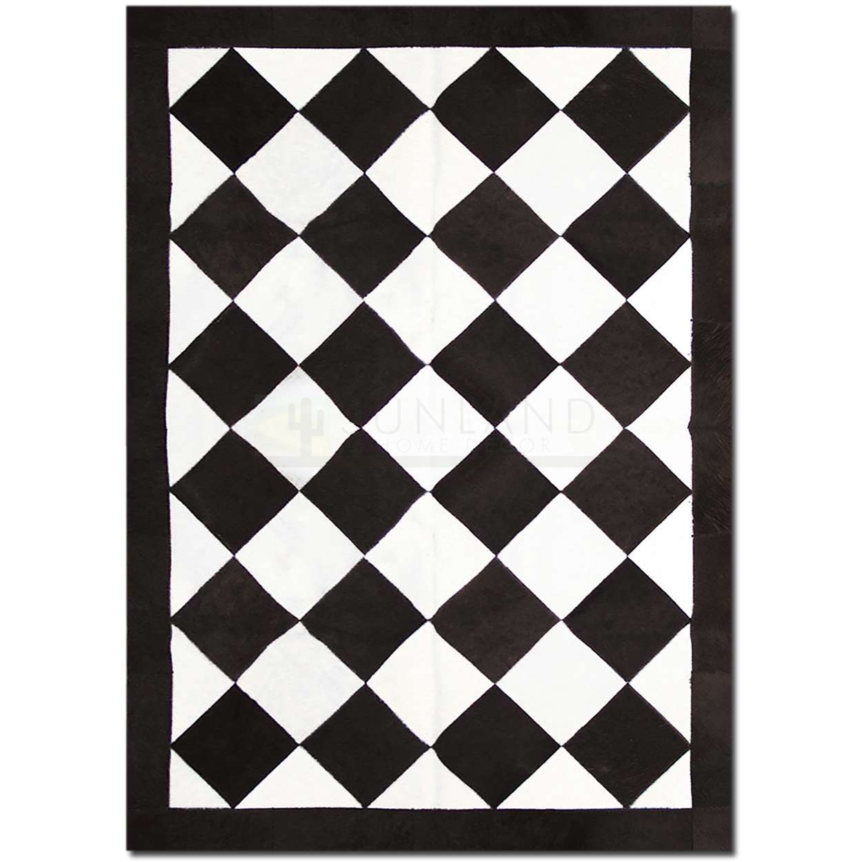 picture Diamond Black And White Rug