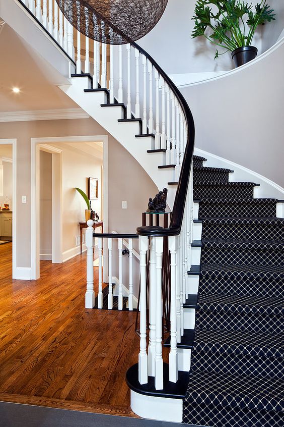 Featured image of post Diamond Black And White Stair Runner