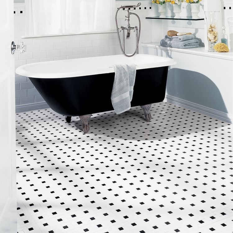 picture Diamond Black And White Tiles