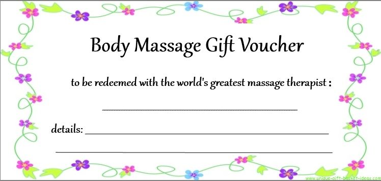 pic Full Body Massage Gift Vouchers