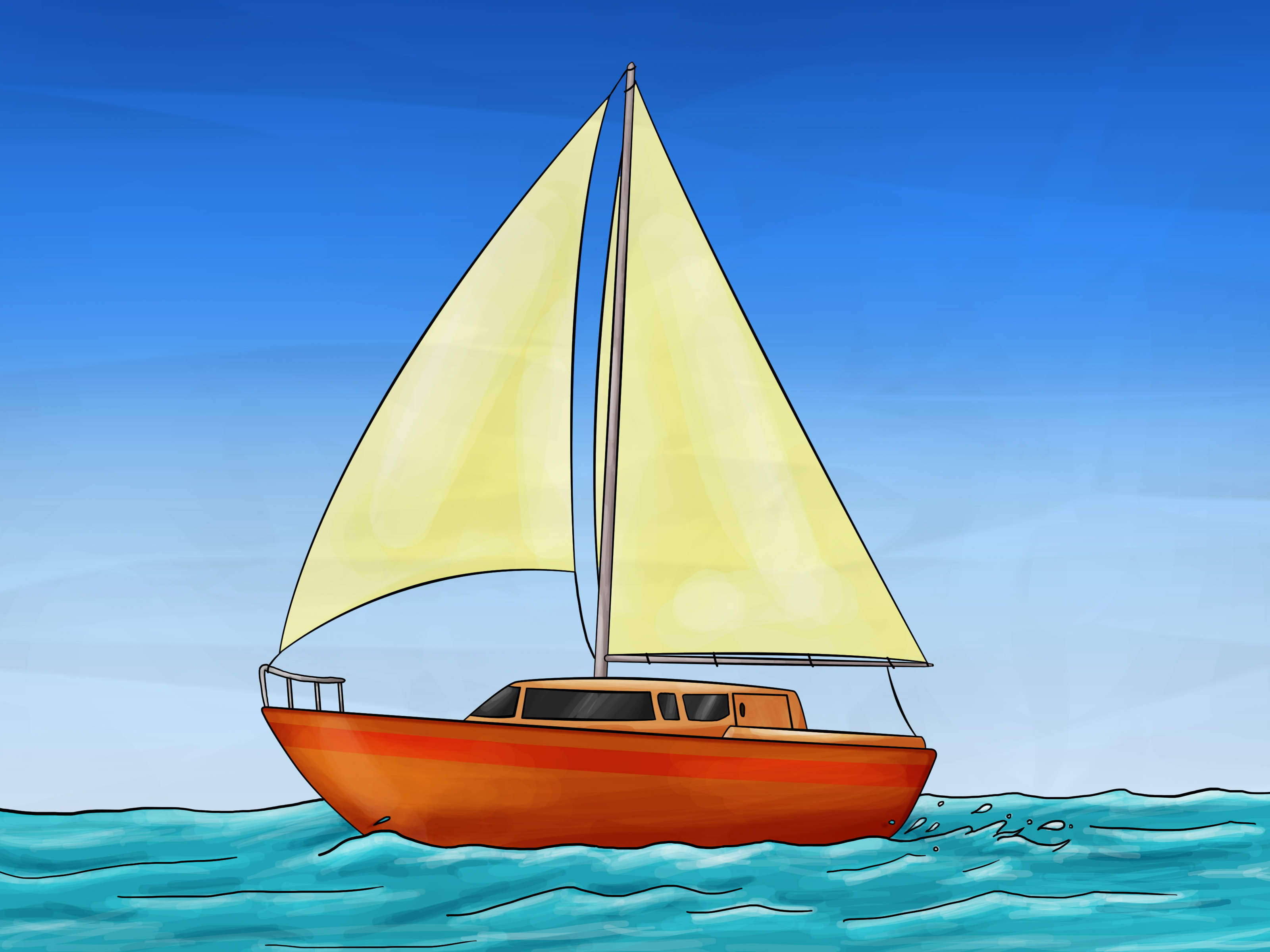 pics How To Draw A Sail Boat