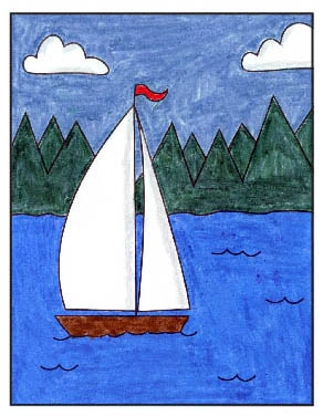 pic How To Draw A Sail Boat