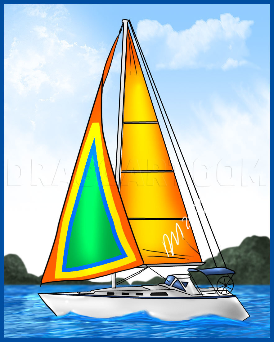 pics How To Draw A Sail Boat