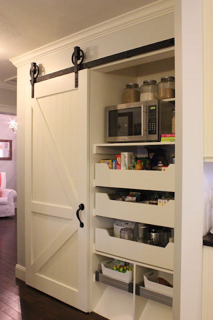 pic Kitchen Sliding Door Pantry