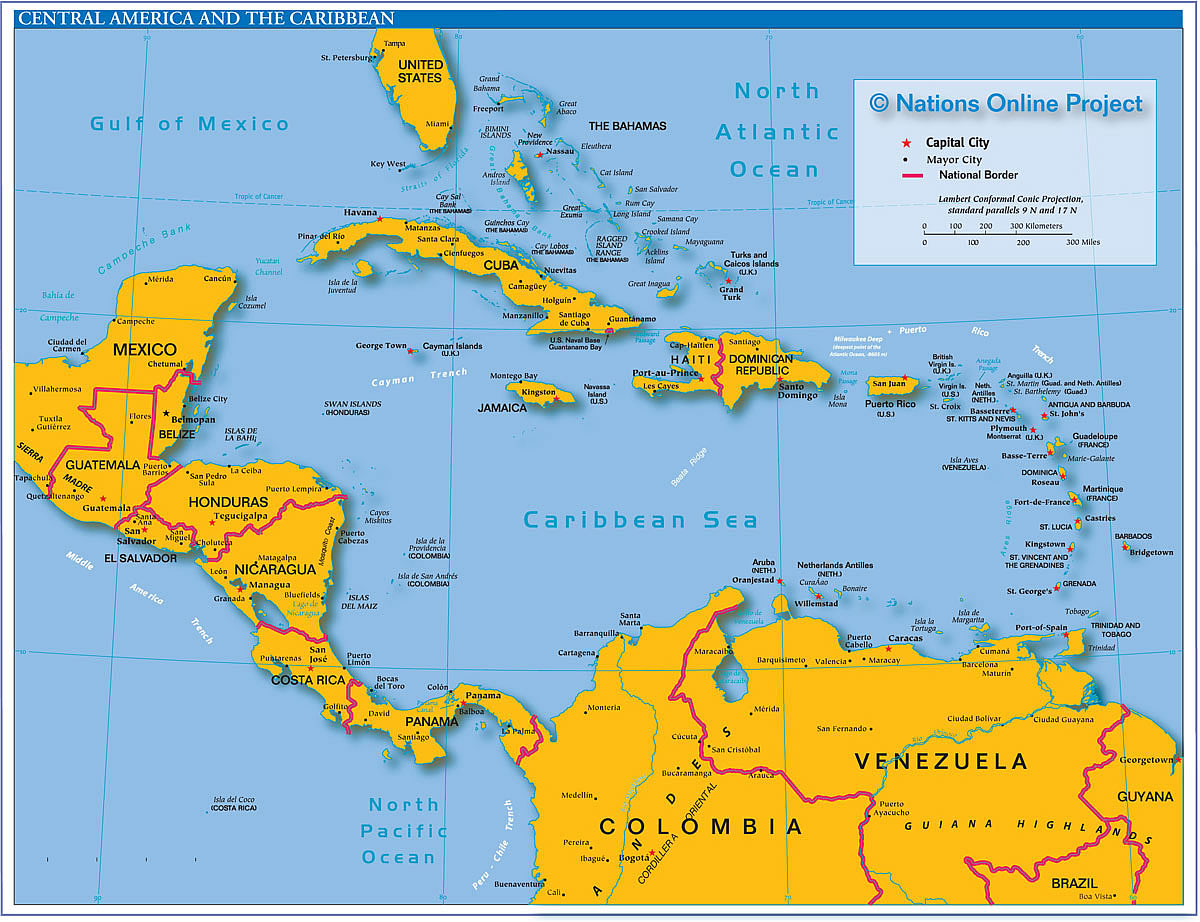 pix Map Of Caribbean Islands And Mexico