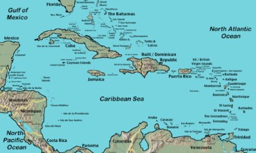 photo Map Of Caribbean Islands And Mexico