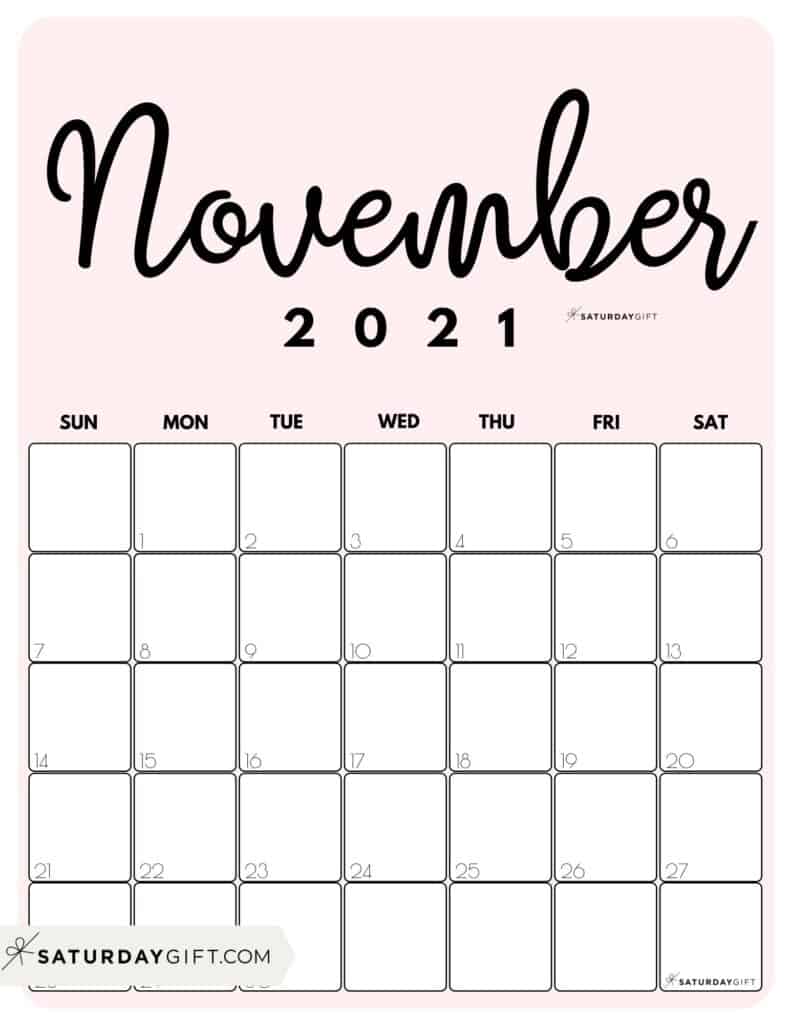 picture November 2020 Calendar Cute