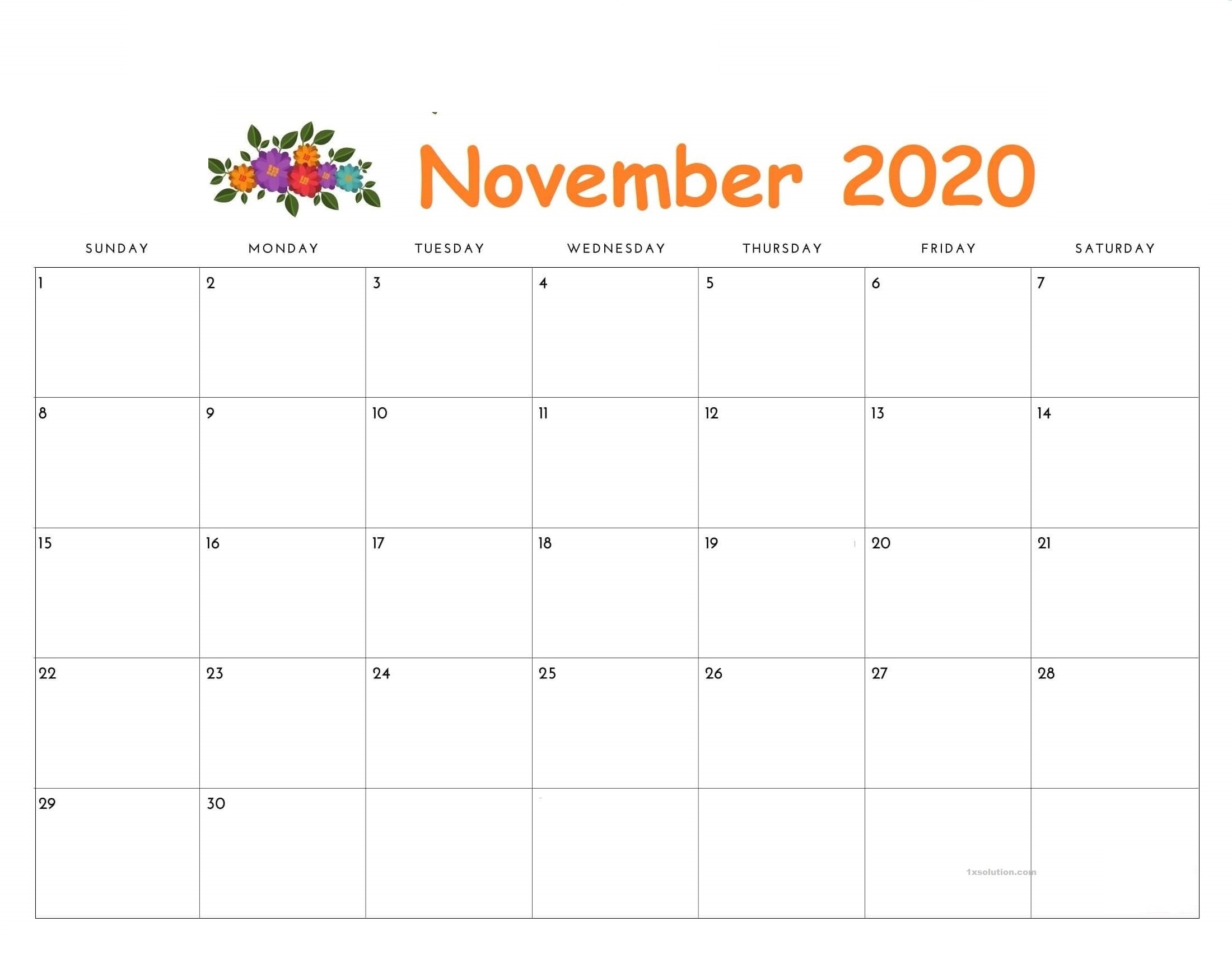 wallpapers November 2020 Calendar Cute