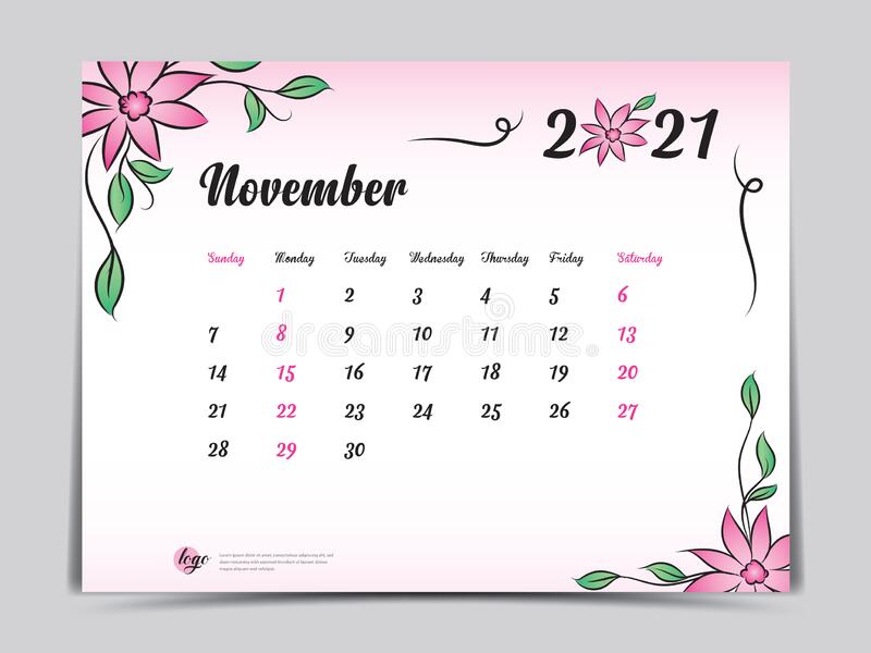 pix November 2021 Calendar Cute Pink