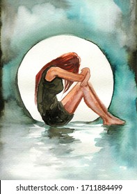 wallpapers Painting Sad Women Images