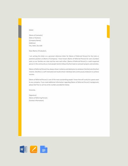 pix Personal Letter Template Design