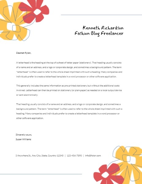 pics Personal Letter Template Design