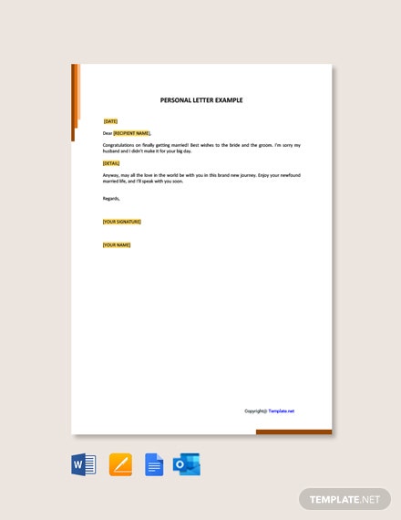 photo Personal Letter Template Free