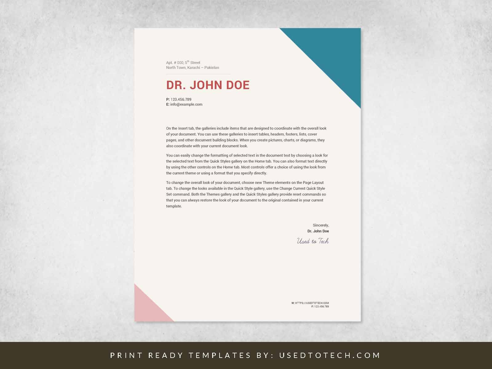 Featured image of post Personal Letterhead Personal Letter Template Word