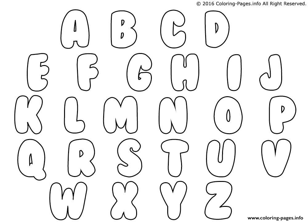 pix Printable Bubble Letter A