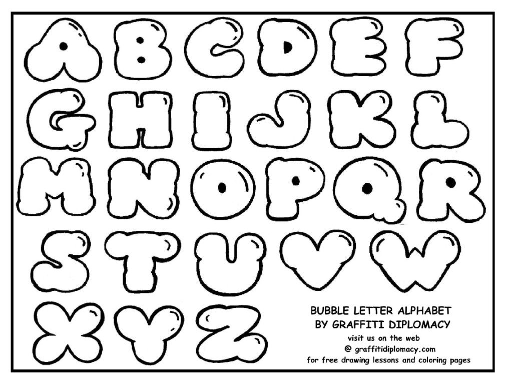 pic Printable Bubble Letter Alphabet