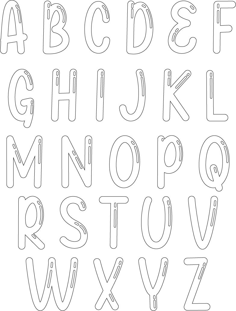 images Printable Bubble Letter Alphabet