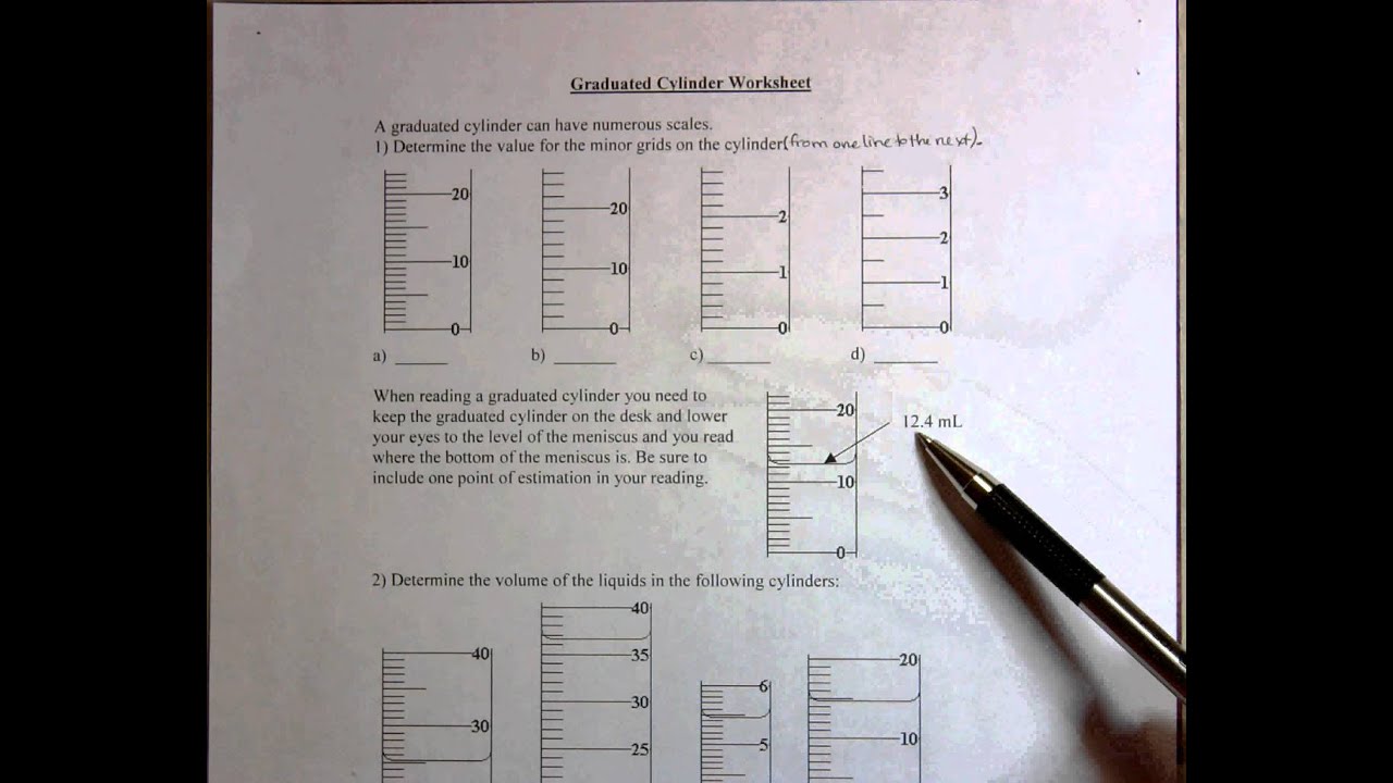 Featured image of post Reading A Graduated Cylinder Worksheet Answer Key