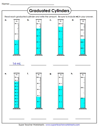 picture Reading A Graduated Cylinder Worksheet Answer Key