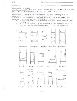 pic Reading A Graduated Cylinder Worksheet Answer Key