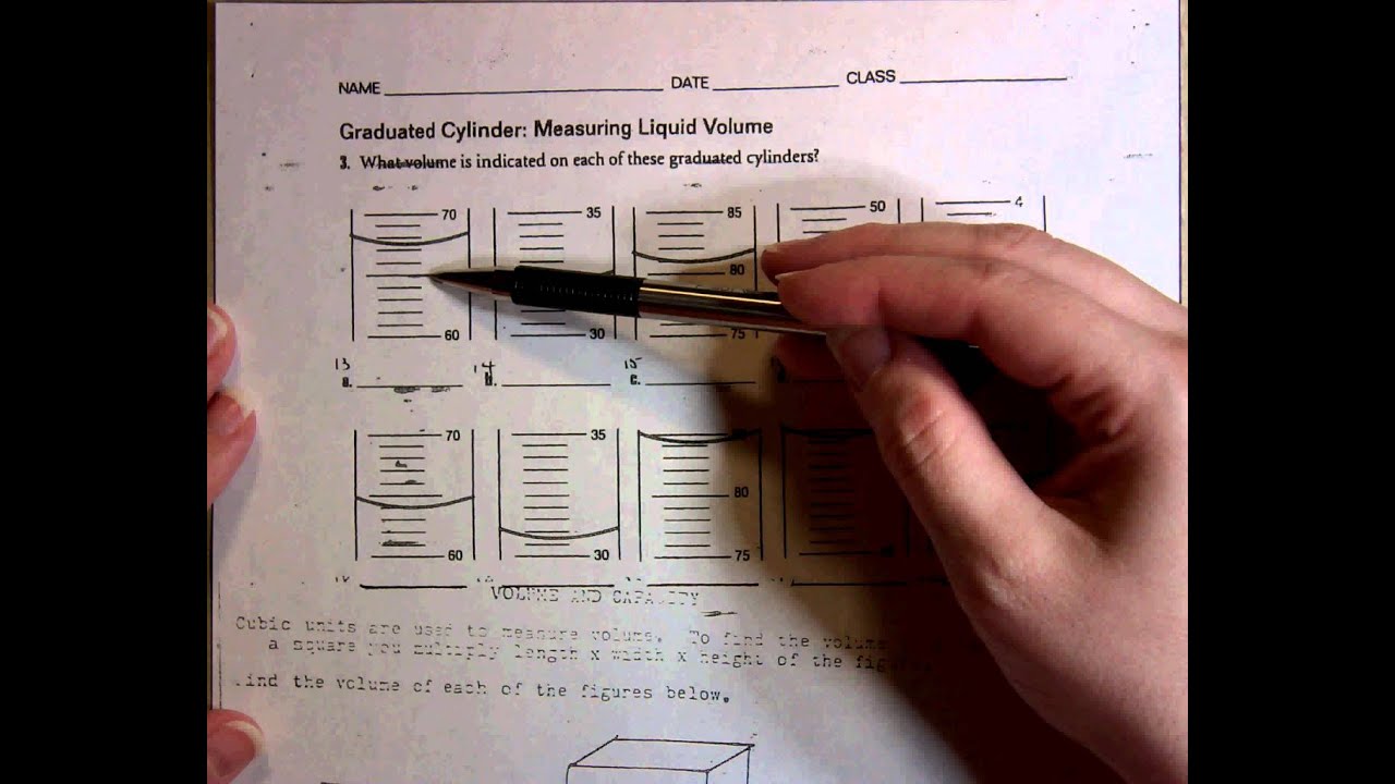 pic Reading A Graduated Cylinder Worksheet Answer Key