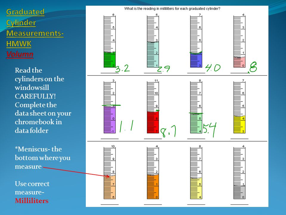 images Reading A Graduated Cylinder Worksheet Answer Key