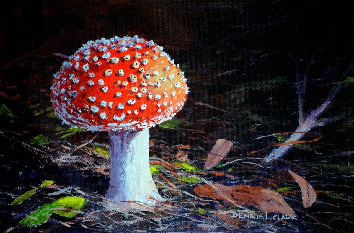 pix Red Mushroom Painting