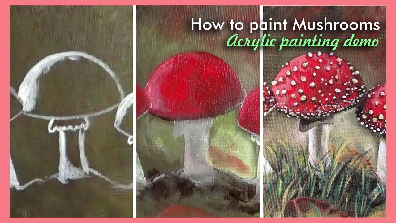 pix Red Mushroom Painting