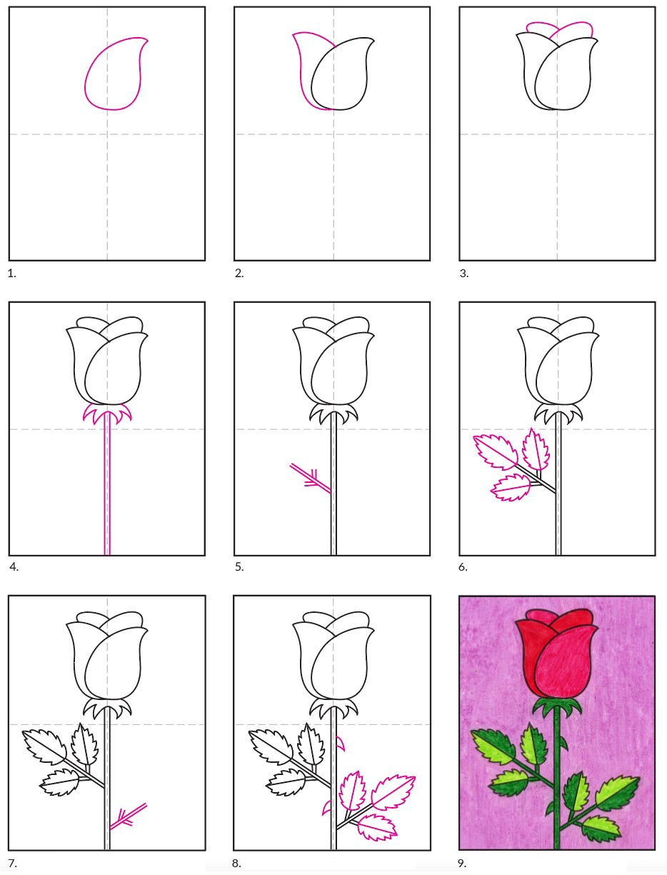 pic Roses Drawing Easy