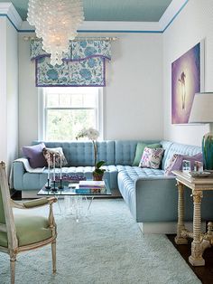 pics Sky Blue Light Blue Sofa Living Room