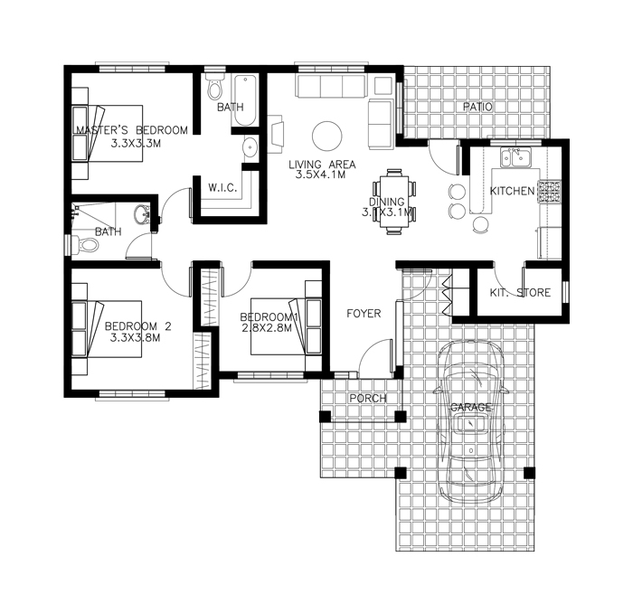 pic Small House Design With Floor Plan And Estimated Cost